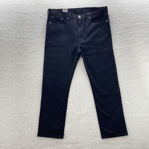 Levis 513 Jeans Mens 38x30 Black Slim Straight Jeans Dark Wash Denim Grunge Goth
